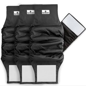 Pet Parents Belly Bands Black Med